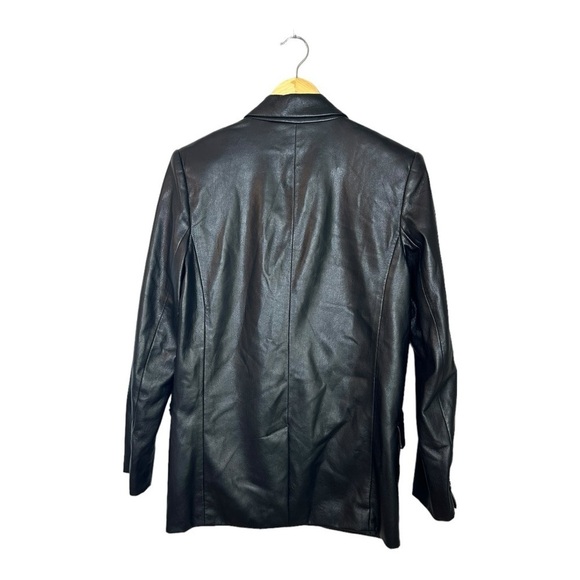 ZARA Faux Leather Blazer XS Blogger Favorite - Picture 11 of 13